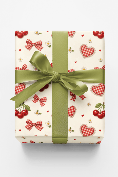 Cherry Heart Picnic - London Penny Gift Wrap