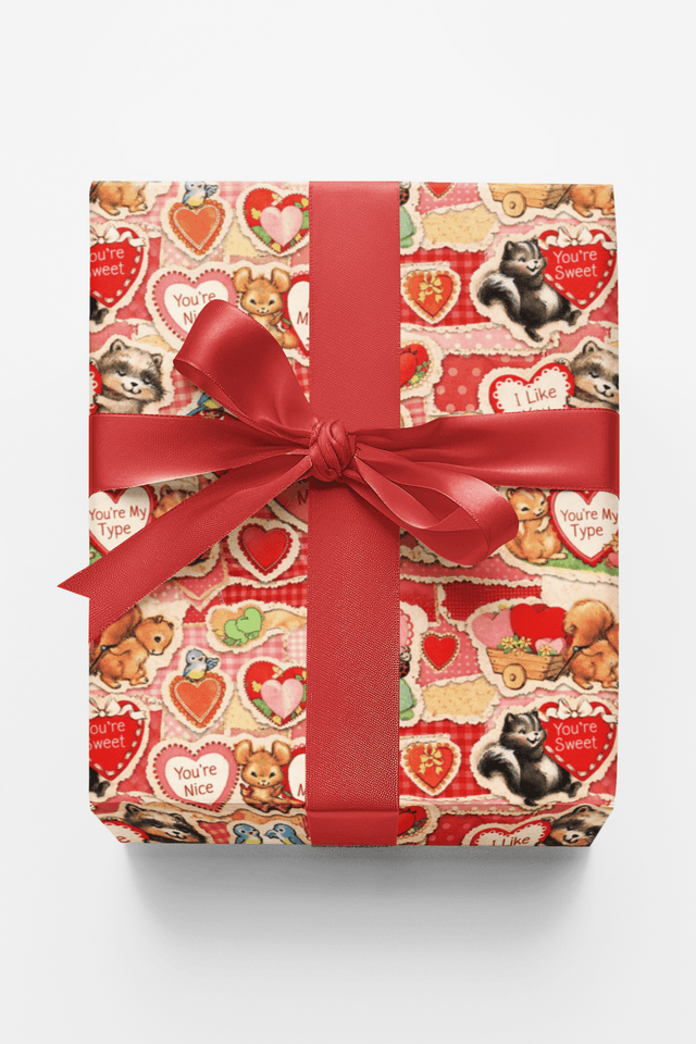 Vintage Valentine Collage - London Penny Gift Wrap