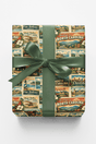 North Carolina Postcard Memories - London Penny Gift Wrap