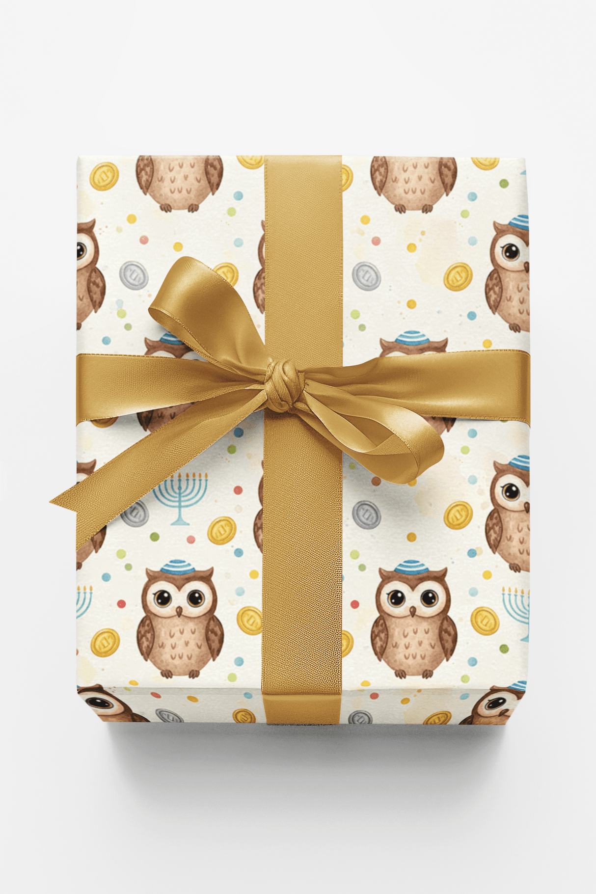 Owls Celebrate Hanukkah - London Penny Gift Wrap
