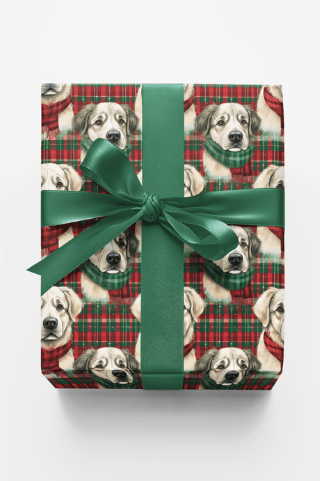Great Pyrenees Plaid Parade - London Penny Gift Wrap