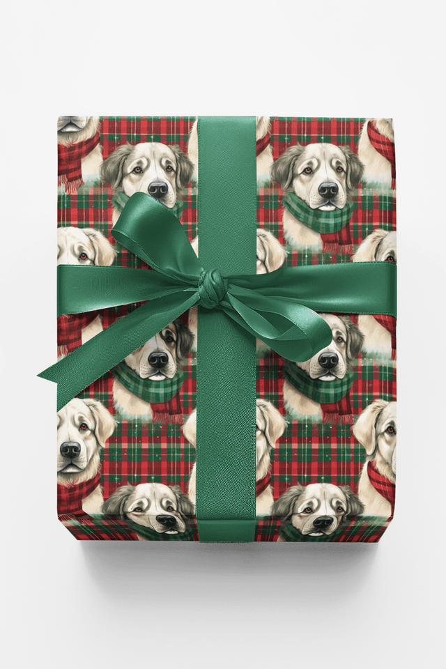 Great Pyrenees Plaid Parade - London Penny Gift Wrap