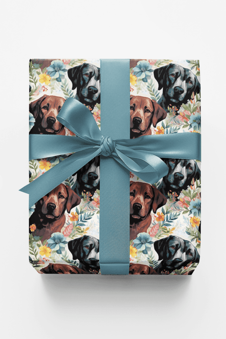 Labrador Garden Party - London Penny Gift Wrap
