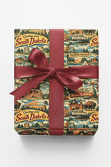South Dakota Postcard Memories - London Penny Gift Wrap