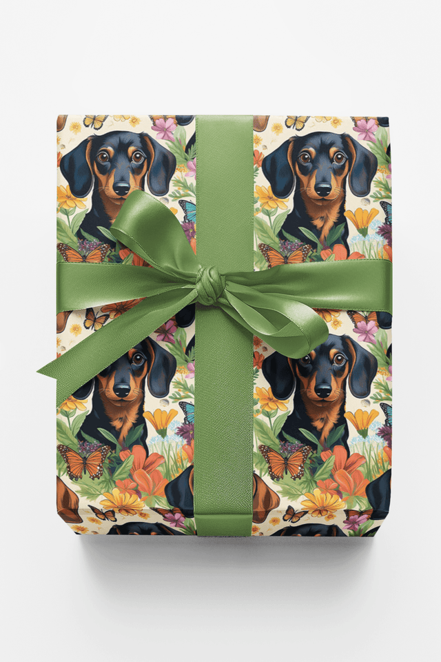 Dachshund Garden Party - London Penny Gift Wrap