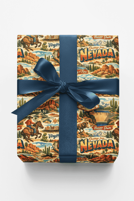 Nevada Postcard Memories - London Penny Gift Wrap