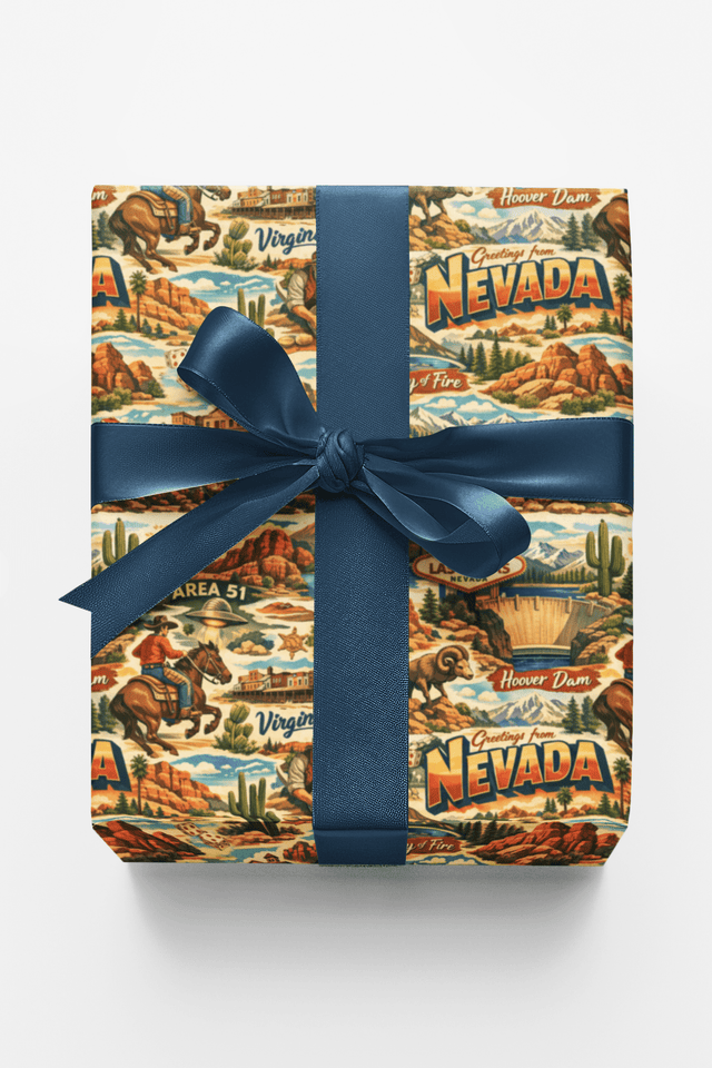 Nevada Postcard Memories - London Penny Gift Wrap