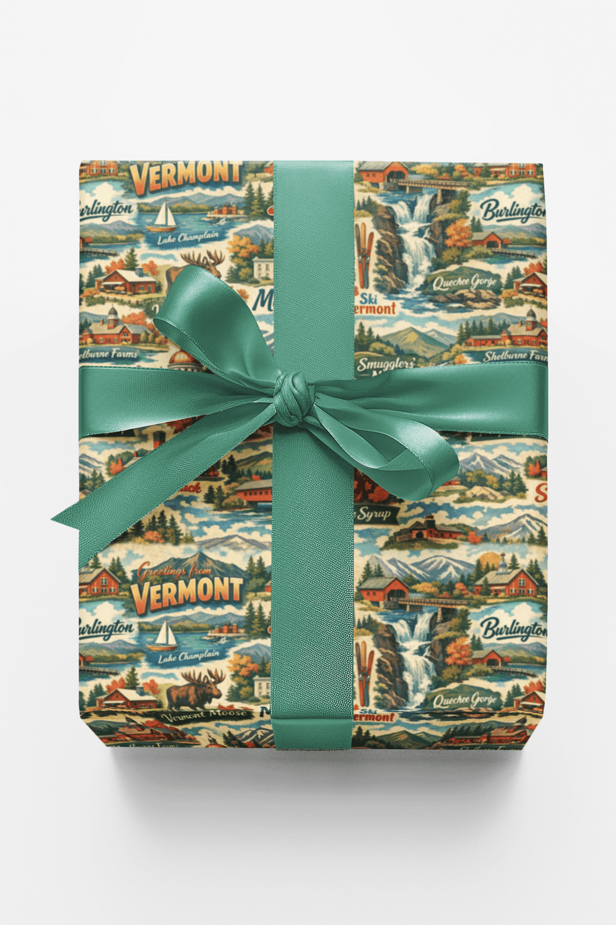Vermont Postcard Memories - London Penny Gift Wrap
