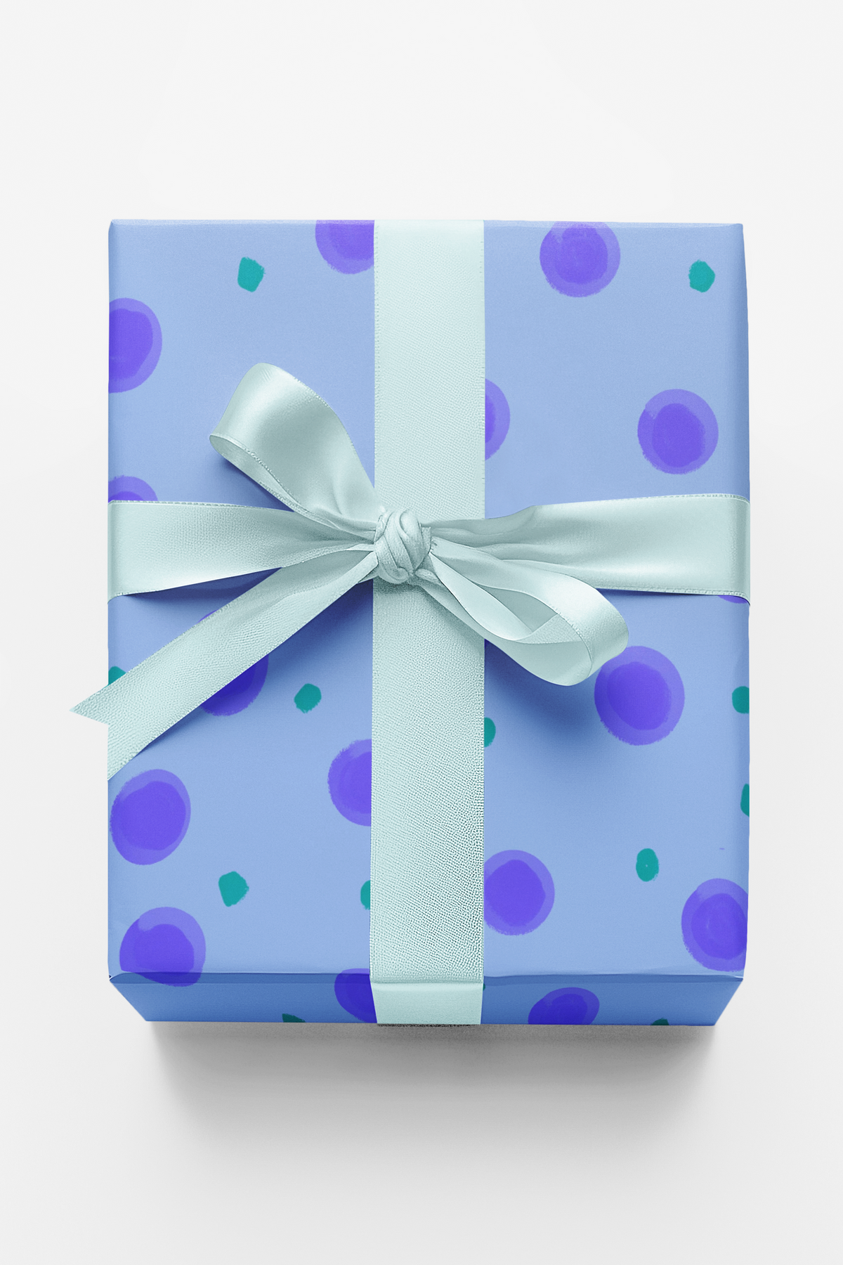 Periwinkle Polka Dots Wrapping Paper | Michelle Gilsey | Artist Corner