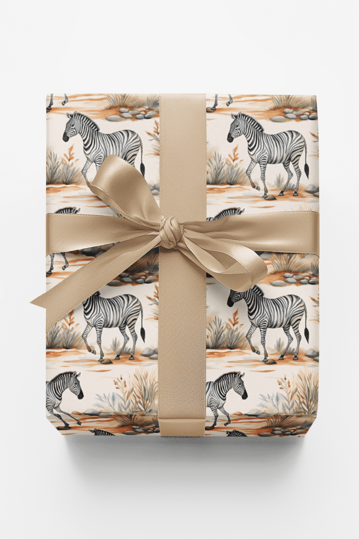 Serene Safari Stripes - London Penny Gift Wrap