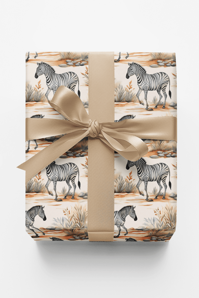 Serene Safari Stripes - London Penny Gift Wrap