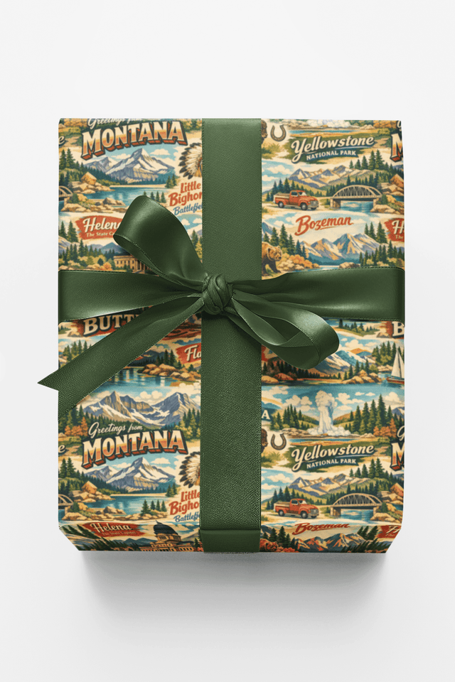 Montana Postcard Memories - London Penny Gift Wrap