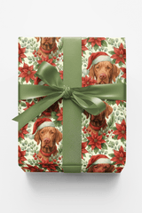 Rust Red and Ribboned Joy Wrapping Paper - London Penny Gift Wrap