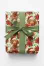 Rust Red and Ribboned Joy Wrapping Paper - London Penny Gift Wrap