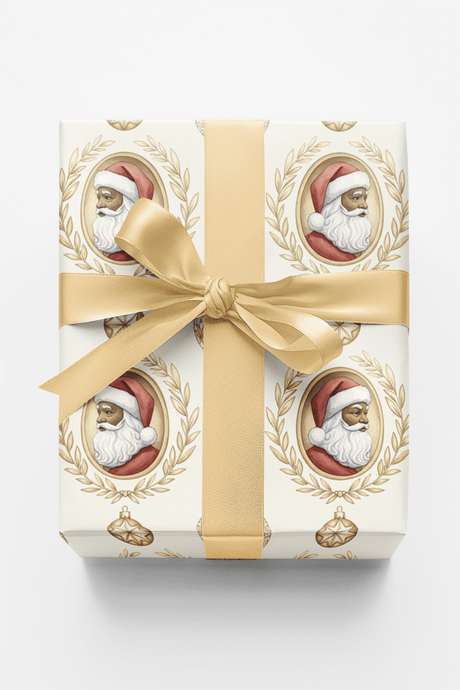 Santa Cameos - London Penny Gift Wrap
