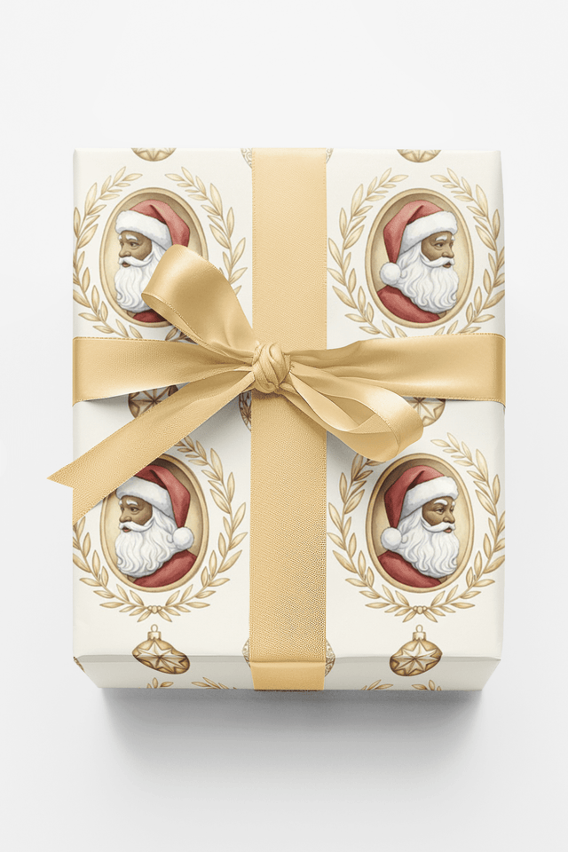 Santa Cameos - London Penny Gift Wrap