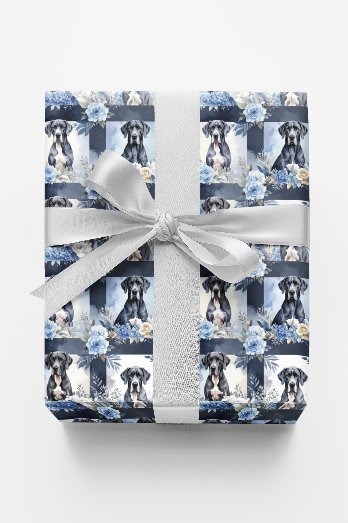 Blue Mantle Elegance Wrapping Paper