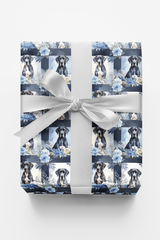 Blue Mantle Elegance Wrapping Paper