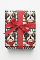 Shih Tzu Plaid Parade - London Penny Gift Wrap