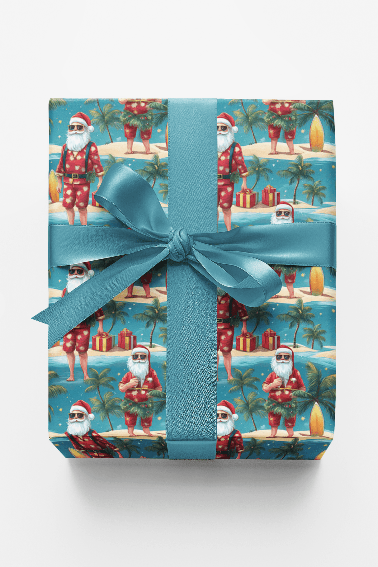 Santa’s Sunny Shores - London Penny Gift Wrap