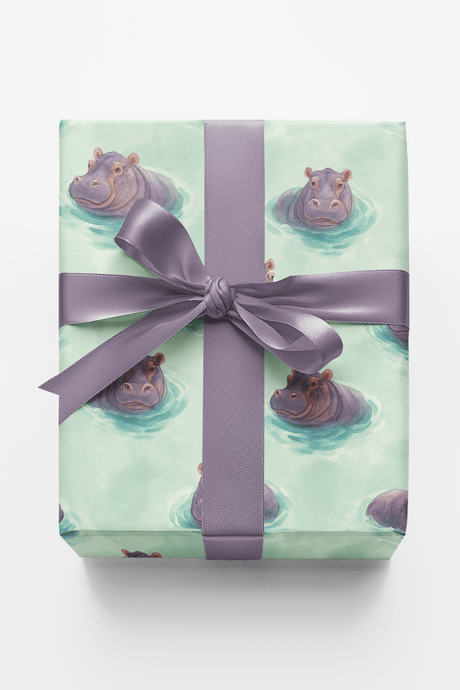 Hippo Harbor - London Penny Gift Wrap