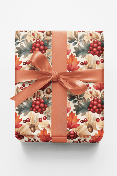 Cranberry & Acorn - London Penny Gift Wrap