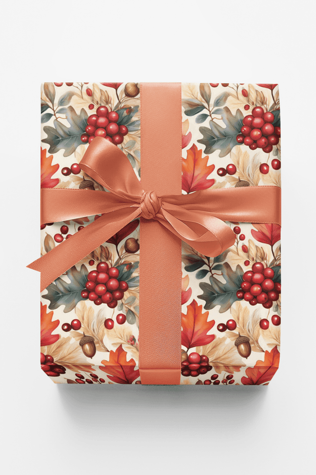 Cranberry & Acorn - London Penny Gift Wrap