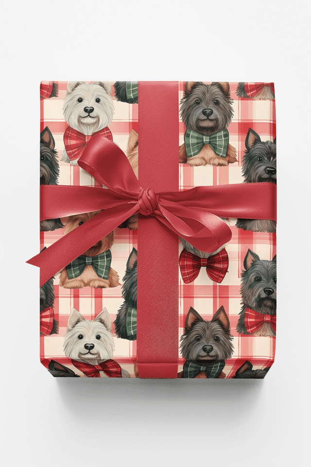 Scottish Terrier Plaid Parade - London Penny Gift Wrap
