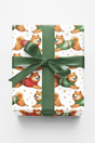 Shiba in Holiday Motion - London Penny Gift Wrap