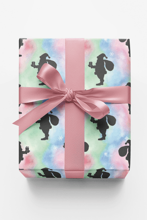 Santa Silhouettes - London Penny Gift Wrap