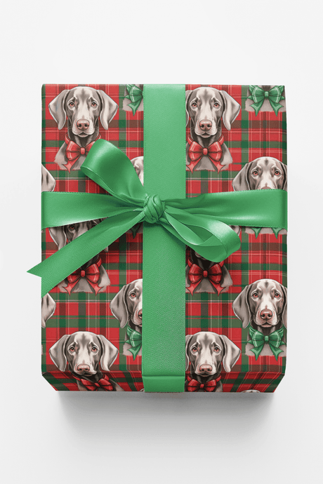 Weimaraner Plaid Parade - London Penny Gift Wrap