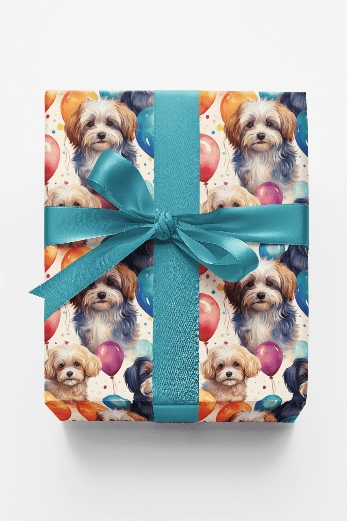 Havanese Birthday Balloons - London Penny Gift Wrap
