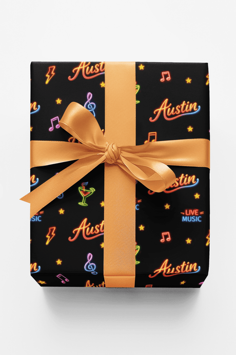 Austin Live Music Legends - London Penny Gift Wrap