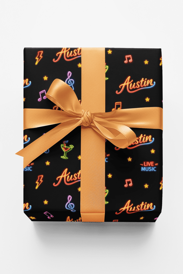 Austin Live Music Legends - London Penny Gift Wrap