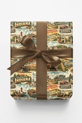Indiana Postcard Memories - London Penny Gift Wrap