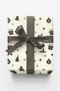 Monochrome Holiday Silhouettes - London Penny Gift Wrap