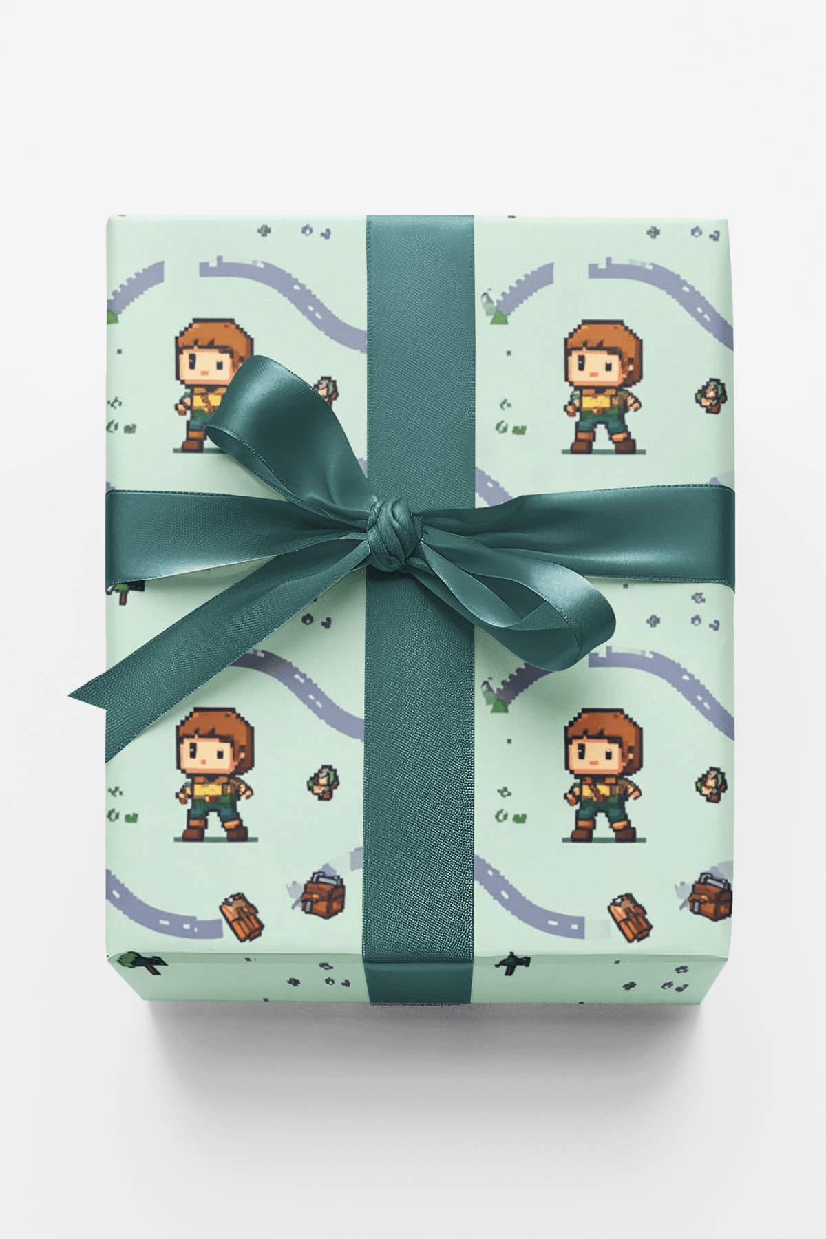 Pixel Hero Journey Wrapping Paper - London Penny Gift Wrap