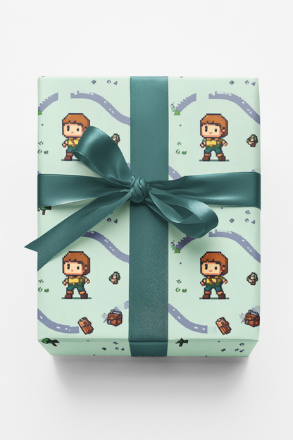 Pixel Hero Journey Wrapping Paper