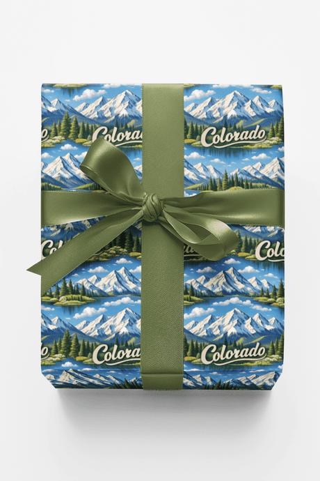 Colorado Alpine Peaks - London Penny Gift Wrap