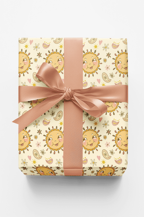 Sunny Sunflower Wrapping Paper | Michelle Gilsey | Artist Corner - London Penny Gift Wrap