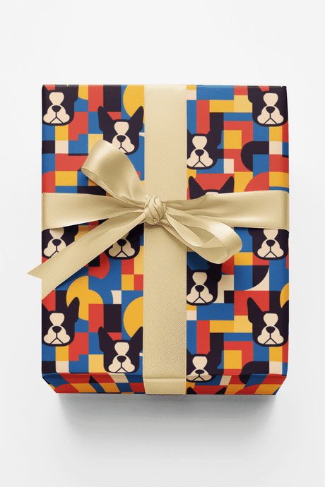 Boston Terrier Bauhaus - London Penny Gift Wrap