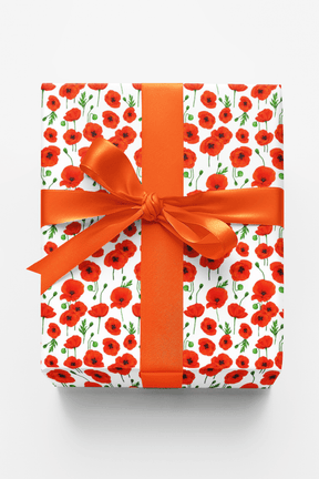 Summer Flowers II White - London Penny Gift Wrap