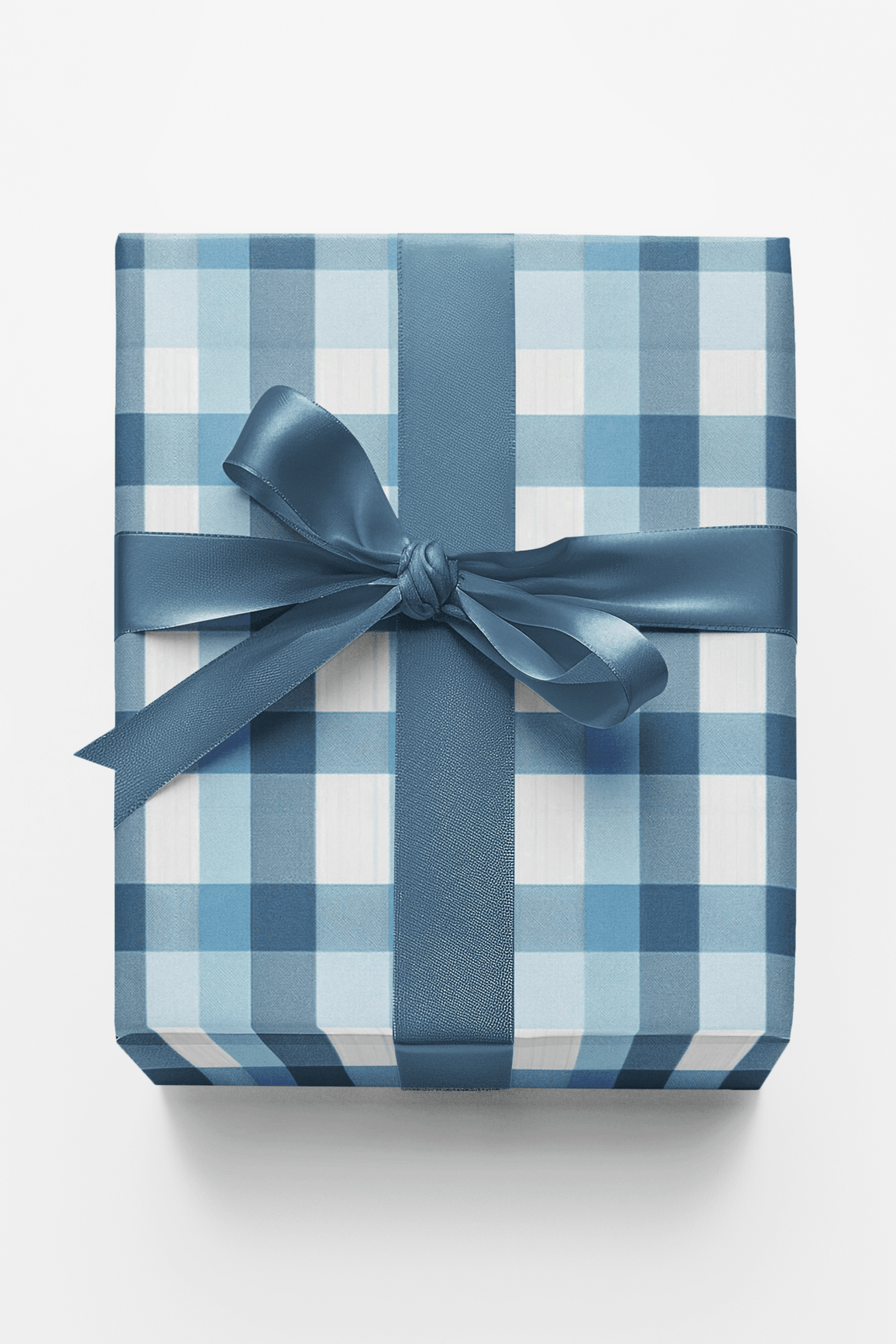 Gingham Gala Coastal Blue - London Penny Gift Wrap