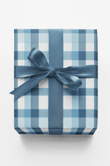 Gingham Gala Coastal Blue - London Penny Gift Wrap