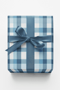 Gingham Gala Coastal Blue - London Penny Gift Wrap