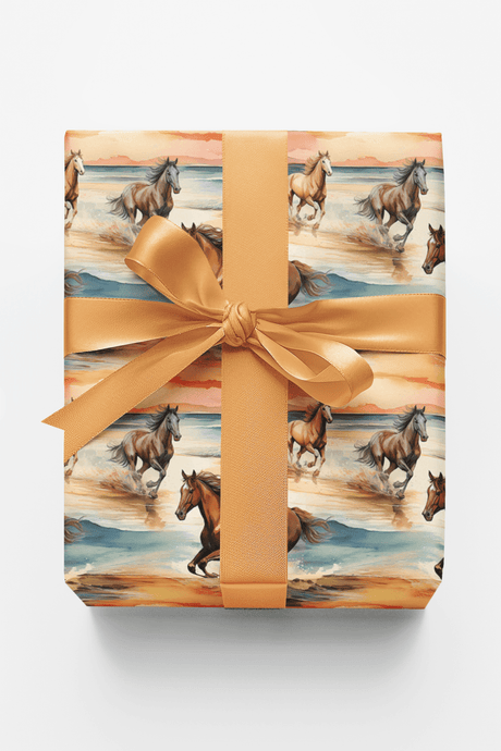 Hooves in Motion - London Penny Gift Wrap