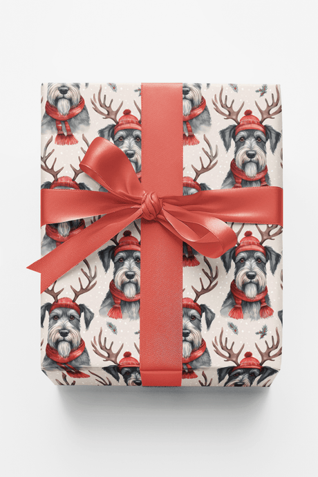 Holly Antlers & Beards - London Penny Gift Wrap