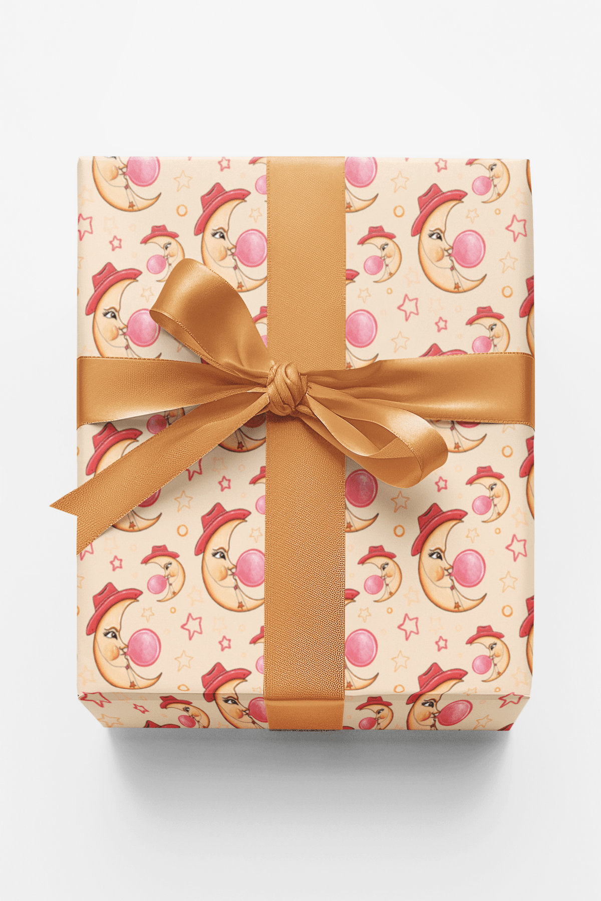 Bubblegum Moon Wrapping Paper | Michelle Gilsey | Artist Corner - London Penny Gift Wrap