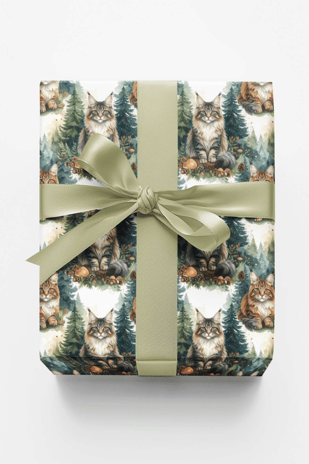 Forest Guardian Maine Coons Wrapping Paper - London Penny Gift Wrap