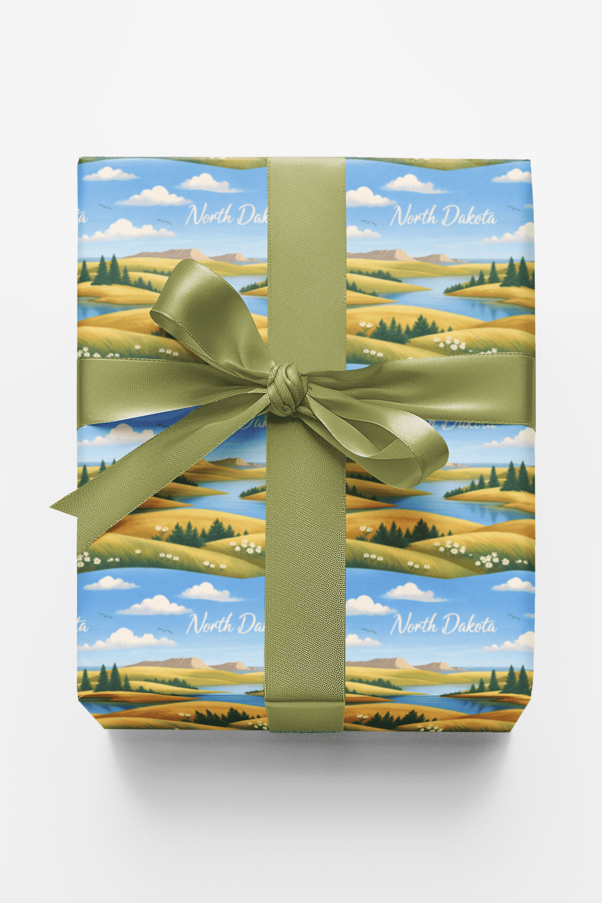 North Dakota Northern Prairie - London Penny Gift Wrap